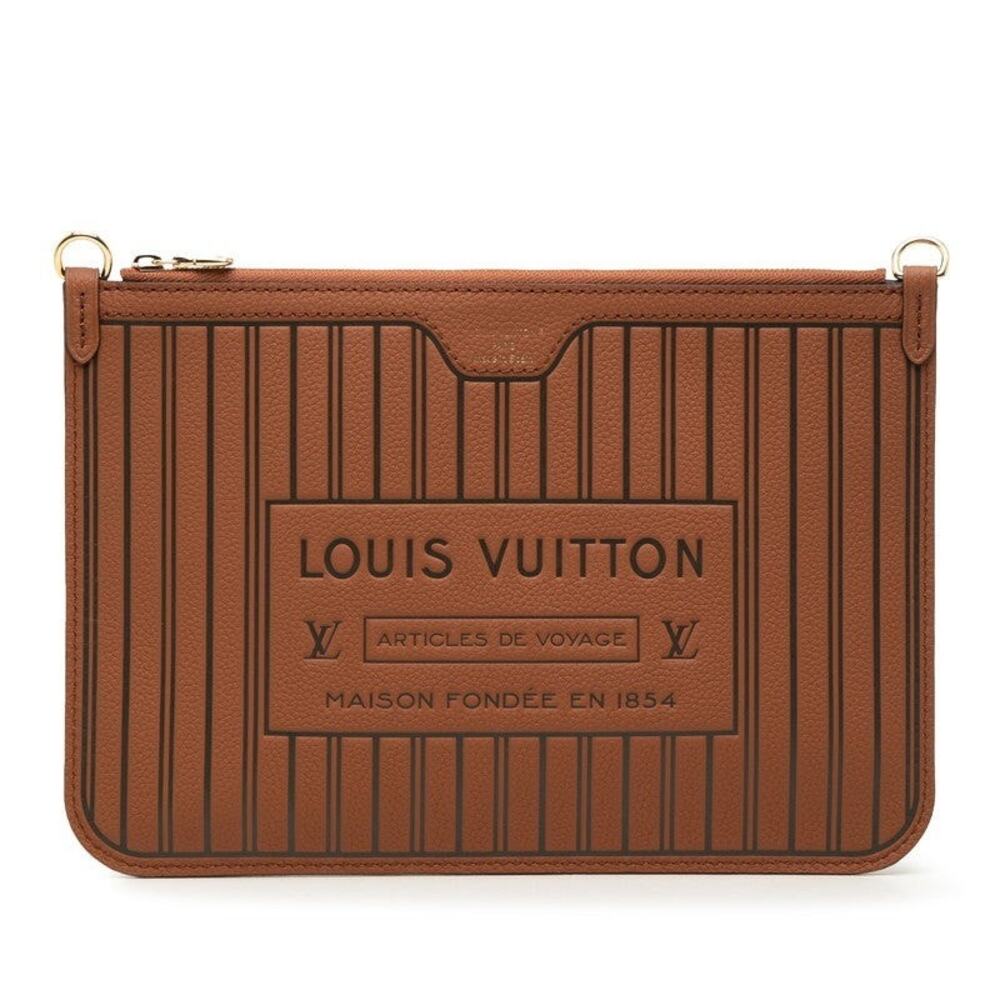 Louis Vuitton Monogram Neverfull Inside Out MM Pouch Brown